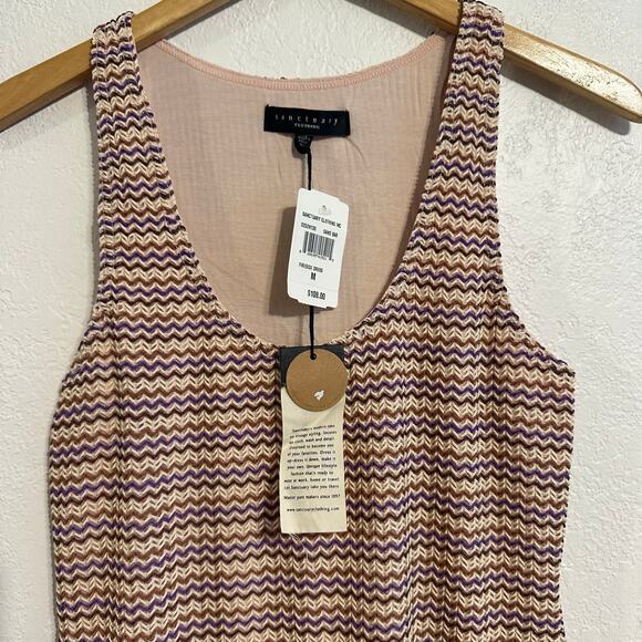 Sanctuary NWT New Fireside Chevron Dress in Sandbar size M - Picture 2 of 12